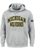Michigan Wolverines Arch Hooded Sweatshirt - Grey