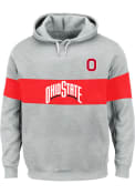 Ohio State Buckeyes Color Block Hooded Sweatshirt - Grey