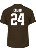 Nick Chubb Cleveland Browns Profile Name And Number Player Tee - Brown
