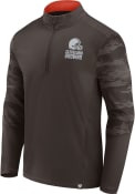 Cleveland Browns RINGER 1/4 Zip Pullover - Brown