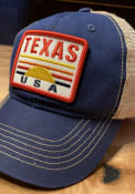 Texas Sunrise Patch Trucker Adjustable Hat - Navy Blue