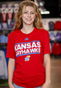 Kansas Jayhawks Adidas Amplifier Dassler T Shirt - Red