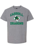 Carroll High School Dragons Youth Rally Number One Design Distressed T-Shirt - Grey