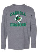 Carroll High School Dragons Youth Rally Number One Design Distressed T-Shirt - Grey