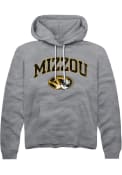 Missouri Tigers Rally Arch Mascot Distressed Hooded Sweatshirt - Grey
