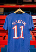 Remy Martin Kansas Jayhawks Rally Basketball Player Name and Number T-Shirt - Blue
