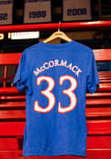 David McCormack Kansas Jayhawks Rally Player Name and Number T-Shirt - Blue