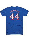 Mitch Lightfoot Kansas Jayhawks Rally Player Name and Number T-Shirt - Blue