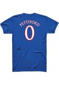 Bobby Pettiford Kansas Jayhawks Rally Player Name and Number T-Shirt - Blue