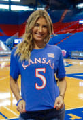 Kyle Cuffe Jr Kansas Jayhawks Rally Basketball Player Name and Number T-Shirt - Blue