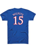 Dillon Wilhite Kansas Jayhawks Rally Player Name and Number T-Shirt - Blue