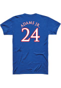 KJ Adams Jr Kansas Jayhawks Rally Player Name and Number T-Shirt - Blue