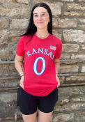 Erica Haynes-Overton Kansas Jayhawks Rally Basketball Name and Number T-Shirt - Red