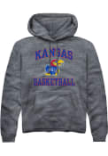 Kansas Jayhawks Rally Basketball Number One Hooded Sweatshirt - Charcoal