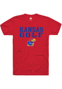 Kansas Jayhawks Rally Golf Stacked T Shirt - Red