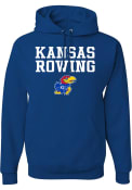 Kansas Jayhawks Rally Rowing Stacked Hooded Sweatshirt - Blue