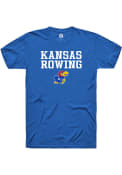 Kansas Jayhawks Rally Rowing Stacked T Shirt - Blue