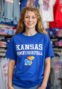Kansas Jayhawks Rally Womens Basketball Stacked T Shirt - Blue