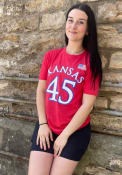 Chisom Ajekwu Kansas Jayhawks Rally Basketball Name and Number T-Shirt - Red