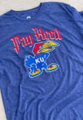 Kansas Jayhawks Rally Pay Heed Fashion T Shirt - Blue