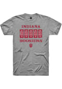 Indiana Hoosiers Rally 5 Banners T Shirt - Grey