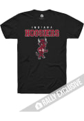 Indiana Hoosiers Rally Flat Name Mascot T Shirt - Black
