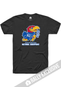Kansas Jayhawks Rally 2022 National Champions Cut The Net T Shirt - Black