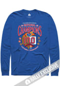 Kansas Jayhawks Rally 2022 National Champions Centennial T Shirt - Blue
