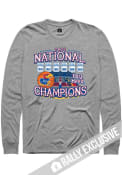 Kansas Jayhawks Rally 2022 National Champions Banners T Shirt - Grey