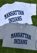 Manhattan High School Indians Rally Arch Name Dual Blend Fashion T Shirt - Grey