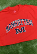 Manhattan High School Indians Rally Arch Mascot T Shirt - Red