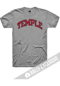 Temple Owls Rally Arch Name T Shirt - Grey