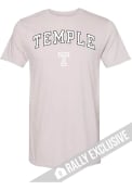 Temple Owls Rally Arch Mascot T Shirt - Grey