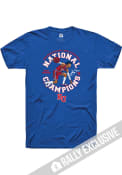 Remy Martin Kansas Jayhawks Rally 2022 National Champions Caricature Basketball T-Shirt - Blue