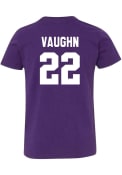 Deuce Vaughn K-State Wildcats Youth Football Name and Number T-Shirt - Purple