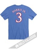 Dajuan Harris Jr Kansas Jayhawks Rally Basketball Name and Number T-Shirt - Blue