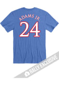 KJ Adams Jr Kansas Jayhawks Rally Basketball Name and Number T-Shirt - Blue