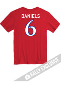 Jalon Daniels Kansas Jayhawks Rally Football Name and Number T-Shirt - Red