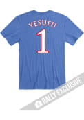 Joseph Yesufu Kansas Jayhawks Rally Basketball Name and Number T-Shirt - Blue