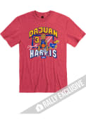 Dajuan Harris Jr Kansas Jayhawks Rally Caricature Basketball T-Shirt - Red