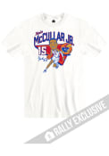 Kevin McCullar Jr Kansas Jayhawks Rally Caricature Basketball T-Shirt - White