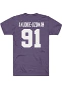 Felix Anudike-Uzomah K-State Wildcats Rally Football Name and Number T-Shirt - Purple