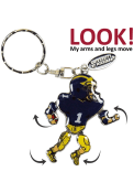 Michigan Wolverines Movable Player Keychain