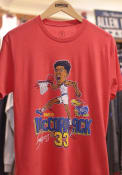 David McCormack Kansas Jayhawks Rally Player Caricature T-Shirt - Red