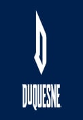 Duquesne Dukes Basic Logo Navy Blue Silk Screen Grommet Flag