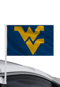West Virginia Mountaineers Team Logo Car Flag - Navy Blue