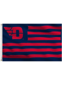 Dayton Flyers Stripe Design Grommet Blue Silk Screen Grommet Flag
