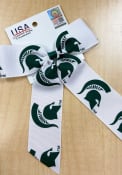 Michigan State Spartans Kids Cheer Hair Ribbons - White