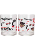 Red Cincinnati Bearcats 10 oz Medley Rock Glass