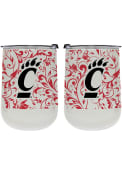 Red Cincinnati Bearcats 18oz Floral Curved Stainless Steel Stemless